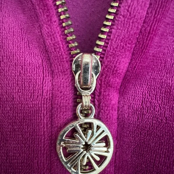 Lilly Pulitzer Skipper Ruffle Dress Magenta Pink Velour Pocket Fall Winter Party - Picture 6 of 9